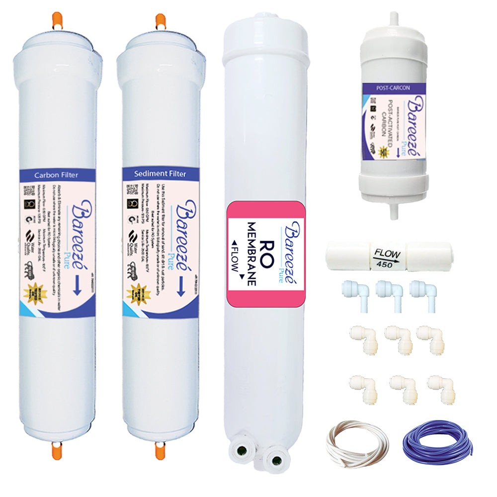 Bareeze Pure Service Filter Kit Compatible With Aquaguard Enhance RO+UV Water Purifier