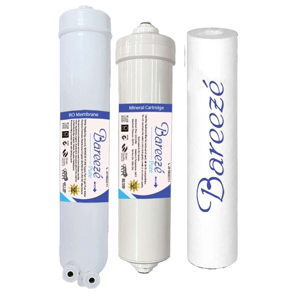 Bareeze Pure Compatible Filter Service Kit for Faber Galaxy RO+UF+MAT Water Purifier