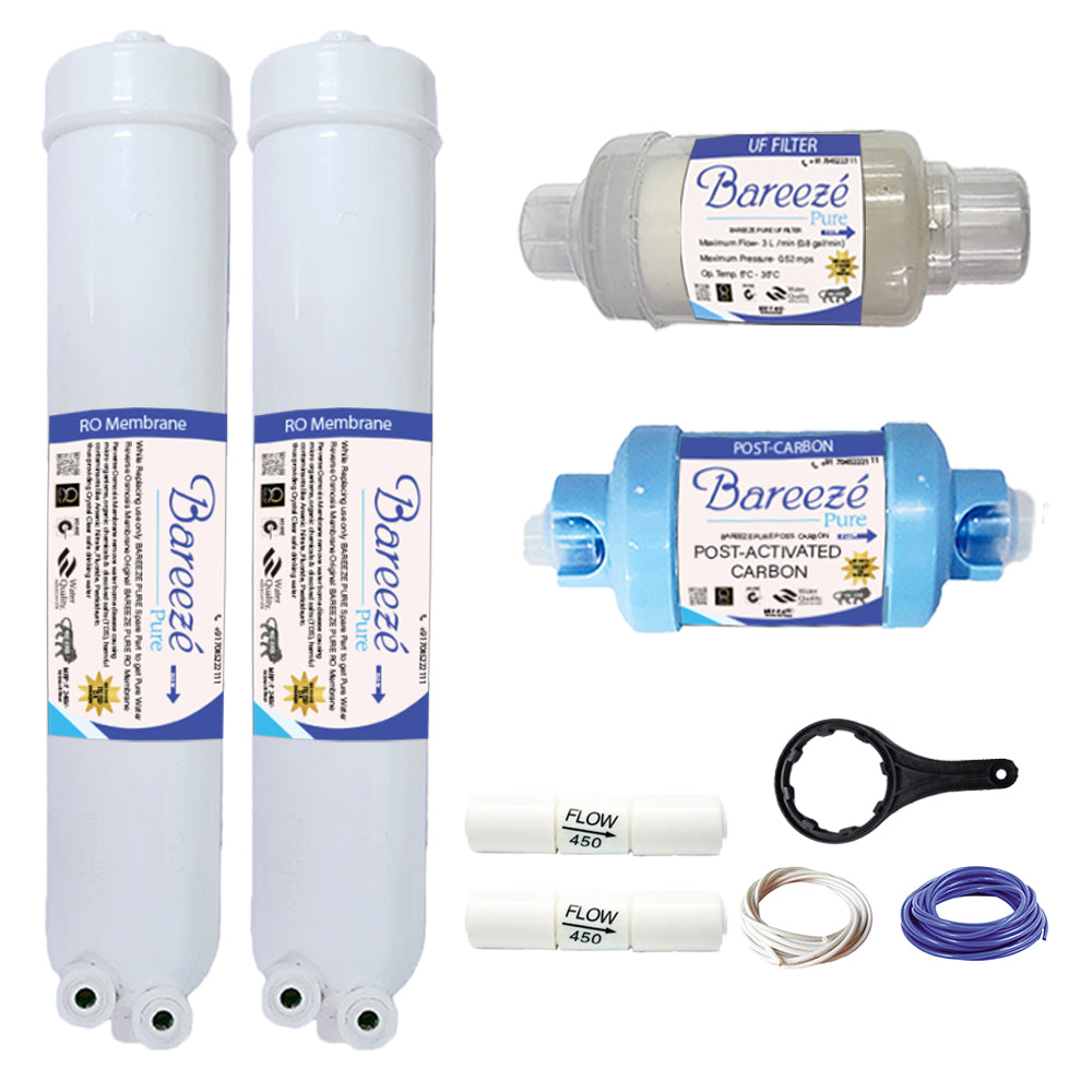 Bareeze Pure Compatible Filter Service Kit for Kent Elite+ RO+UV+UF+TDS Water Purifier