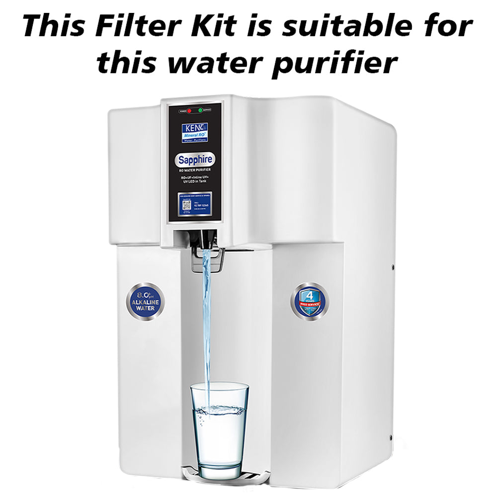 Bareeze Pure Compatible Filter Service Kit for Kent Sapphire RO+UF+TDS Water Purifier