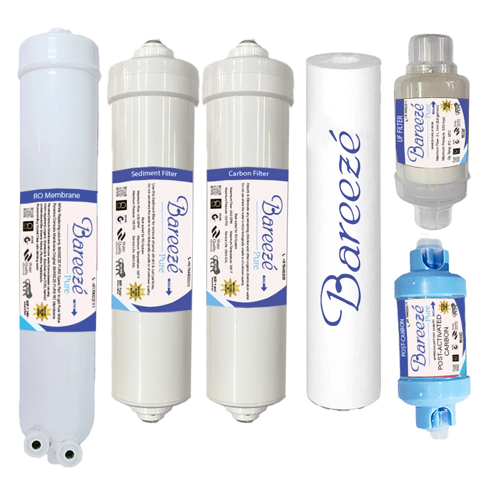 BBareeze Pure Service Filter Kit Compatible with Kent Pearl RO+UV Water Purifier One Year Service Kit for Kent – replaceme...