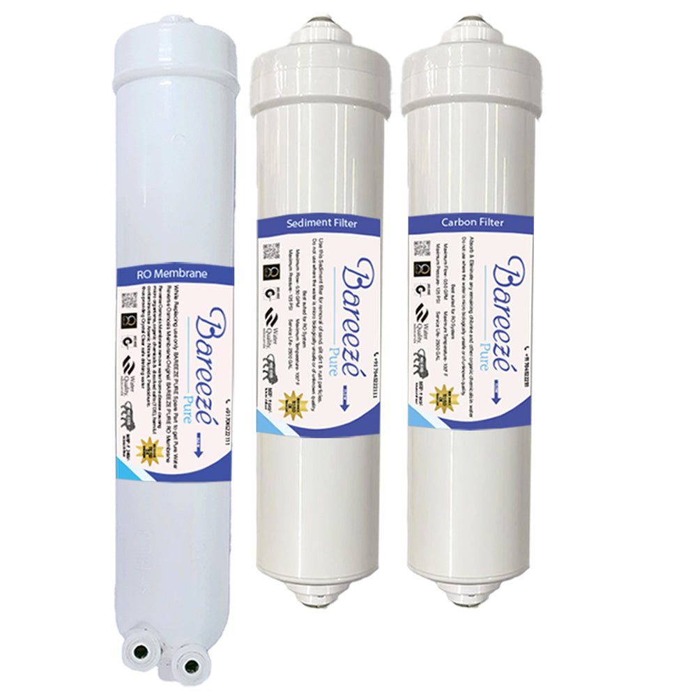 Bareeze Pure Compatible Filter Service Kit for Bluestar Adora RO+UV Water Purifier