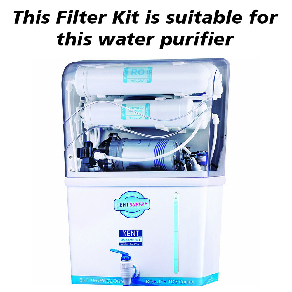 Bareeze Pure Compatible Filter Service Kit for Kent Super+ RO+UF+TDS Water Purifier