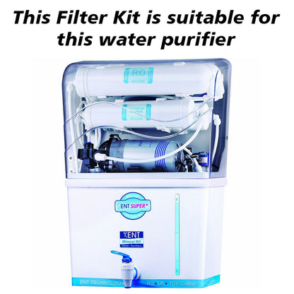 Bareeze Pure Compatible Filter Service Kit for Kent Super+ RO+UF+TDS Water Purifier