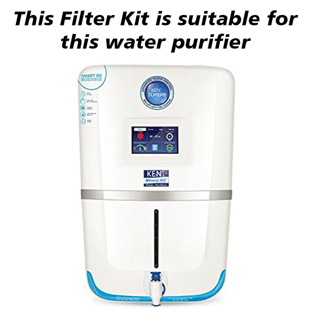 Bareeze Pure Compatible Filter Service Kit for Kent Superb RO+UV+UF+TDS Water Purifier