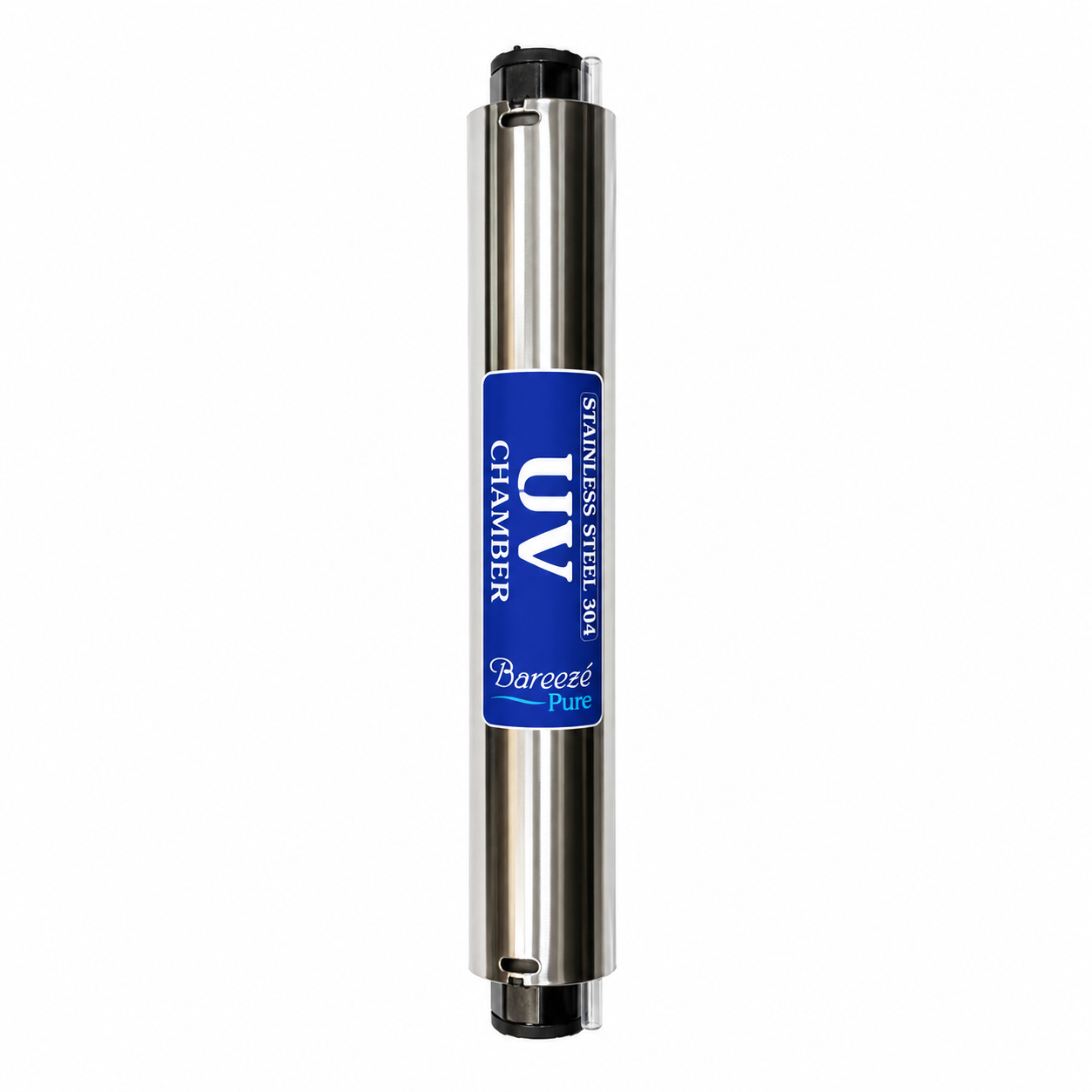Bareeze Pure Stainless Steel UV Chamber with Elbows for RO Water Purifier Compatible with 8W UV lamp and 11 UV lamp. SS UV Barrel