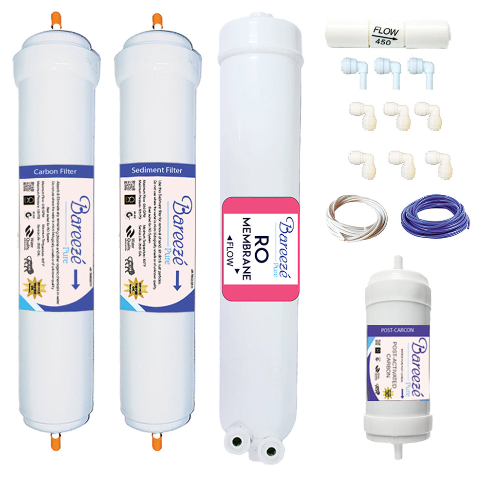 Bareeze Pure Service Filter Kit Compatible with Aquaguard Aquasure Elegant RO Water Purifier